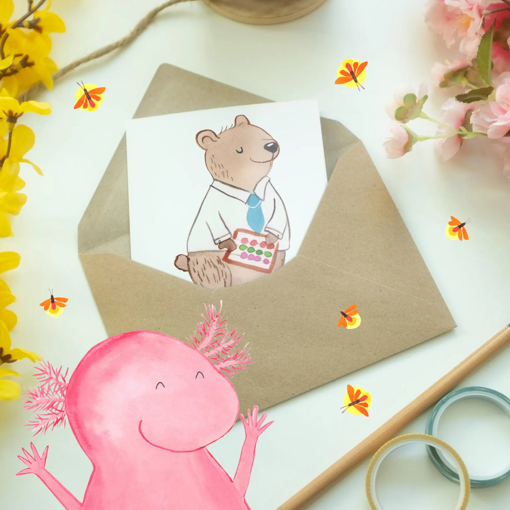 Personalised greetings card Office clerk Heart gift, gift idea, best, farewell gift, passing exam, anniversary, retirement, promotion, job start, sayings, funny, profession