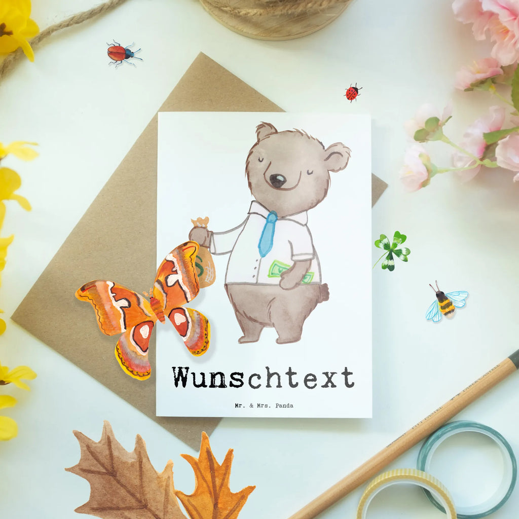 Personalised greetings card banker heart gift, gift idea, best, farewell gift, passing exam, anniversary, retirement, promotion, job start, sayings, funny, profession