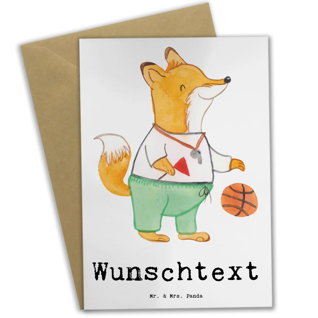 Personalised greetings card Basketball coach Heart gift, gift idea, best, farewell gift, passing exam, anniversary, retirement, promotion, job start, sayings, funny, profession