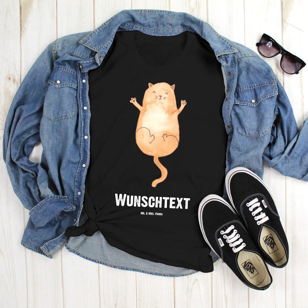 Personalised T-Shirt Cat Embrace T-Shirt Personalisiert, T-Shirt mit Aufruck, Bedrucken, T-Shirt mit Namen, Wunschtext, Katzenmotiv, Katzenliebhaber, Katzenprodukte, Katze, Katzenmotive, Katzensouvenirs, Katzenfan, Katzenaccessoires, Katzendeko, Katzenartikel, Katzenfreund, Katzenliebhaberprodukte, Cats, Katzen, Familie, Beste Freunde, Katzenbesitzerin, Katzenhalter, Kater, Haustier, Cat, Liebe, Freunde, Mietze, Katzenliebe, Freundin
