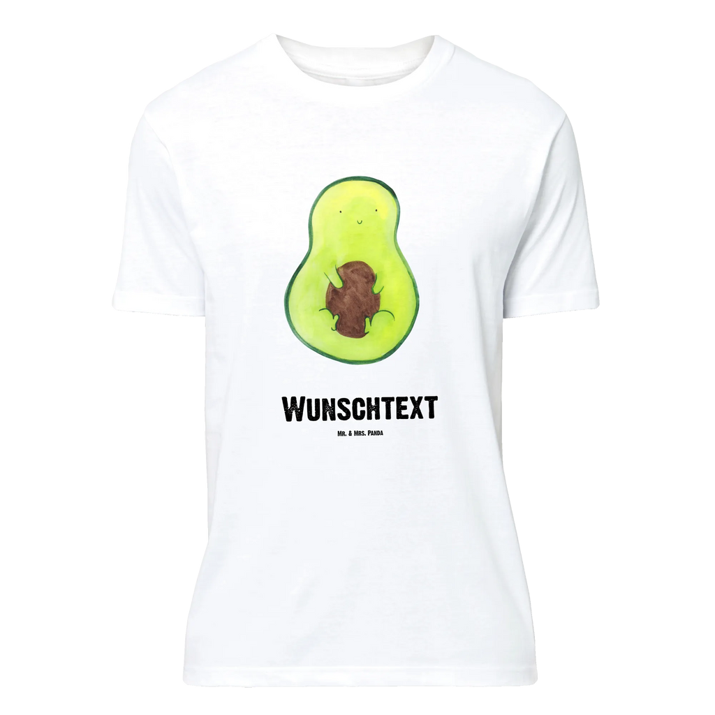 Personalisiertes T-Shirt Avocado mit Kern T-Shirt mit Namen, Wunschtext, Bedrucken, T-Shirt mit Aufruck, T-Shirt Personalisiert, Veggie, Vegan, Avocado, Gesund, Avocadokern, Spruch Leben, Pflanze, Avokado, Kern