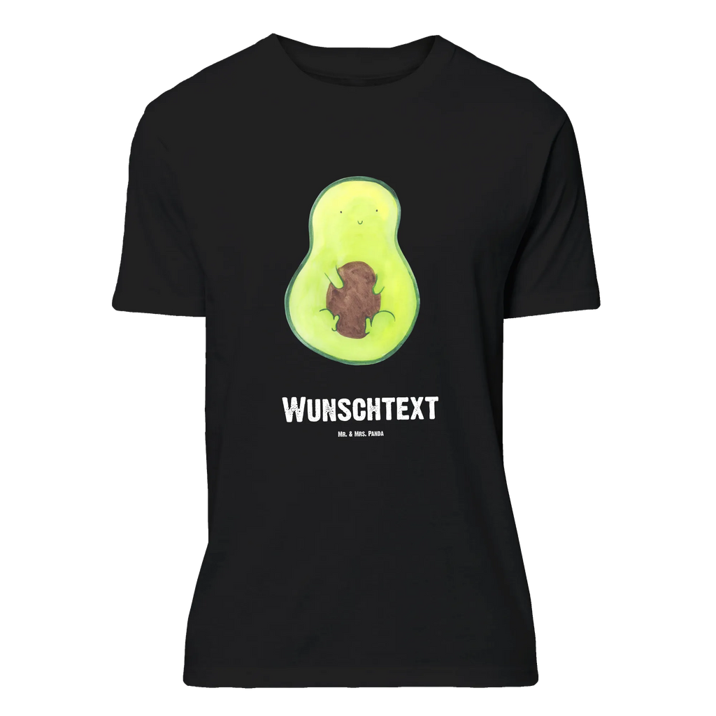Personalisiertes T-Shirt Avocado mit Kern T-Shirt mit Namen, Wunschtext, Bedrucken, T-Shirt mit Aufruck, T-Shirt Personalisiert, Veggie, Vegan, Avocado, Gesund, Avocadokern, Spruch Leben, Pflanze, Avokado, Kern