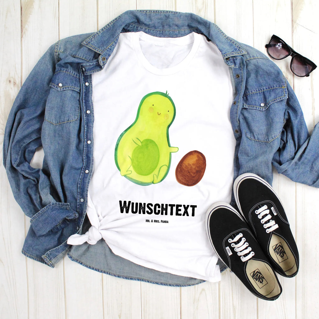 Personalisiertes T-Shirt Avocado rollt Kern Bedrucken, T-Shirt mit Aufruck, T-Shirt Personalisiert, Wunschtext, T-Shirt mit Namen, Veggie, Vegan, Avocado, Gesund, Liebe, Baby, Zur Geburt, Kind, Große Liebe, Avocados, Erstes Kind, Säugling, Babyparty, Geburt, Schwangerschaft, Schwanger, Geburtstag, Love