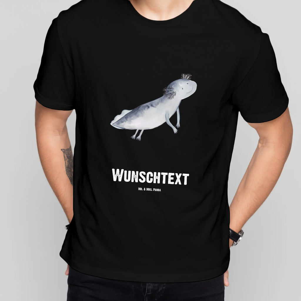 Rozmiar L Personalizowana koszulka ajolotl pływanie Bedrucken, Wunschtext, T-Shirt mit Namen, T-Shirt mit Aufruck, T-Shirt Personalisiert, Molch, Axolotl, Probleme, Motivation, Lurche, Schwanzlurch, Lösungen, Lurch, Axolot, Problem