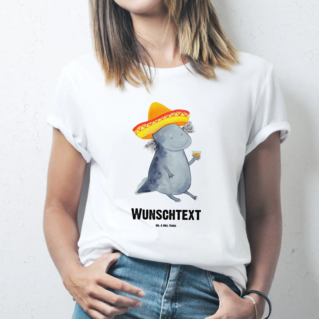Personalised T-Shirt axolotl tequila Bedrucken, Wunschtext, T-Shirt mit Aufruck, T-Shirt mit Namen, T-Shirt Personalisiert, Molch, Axolotl, Feuerdrache, Schwanzlurch, Mexico, Sombrero, Zitrone, Feuersalamander, Mexiko, Lurch, Axolot, Tequila, Lurche, Motivation, Spruch