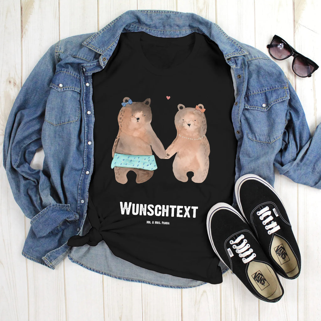 Personalisiertes T-Shirt Bär Freundin Wunschtext, T-Shirt Personalisiert, T-Shirt mit Namen, T-Shirt mit Aufruck, Bedrucken, Teddybär, Teddy, Bär, Bär Freundin Beste Freund Liebe Liebesbeweis Verliebt Kumpel Kumpeliene