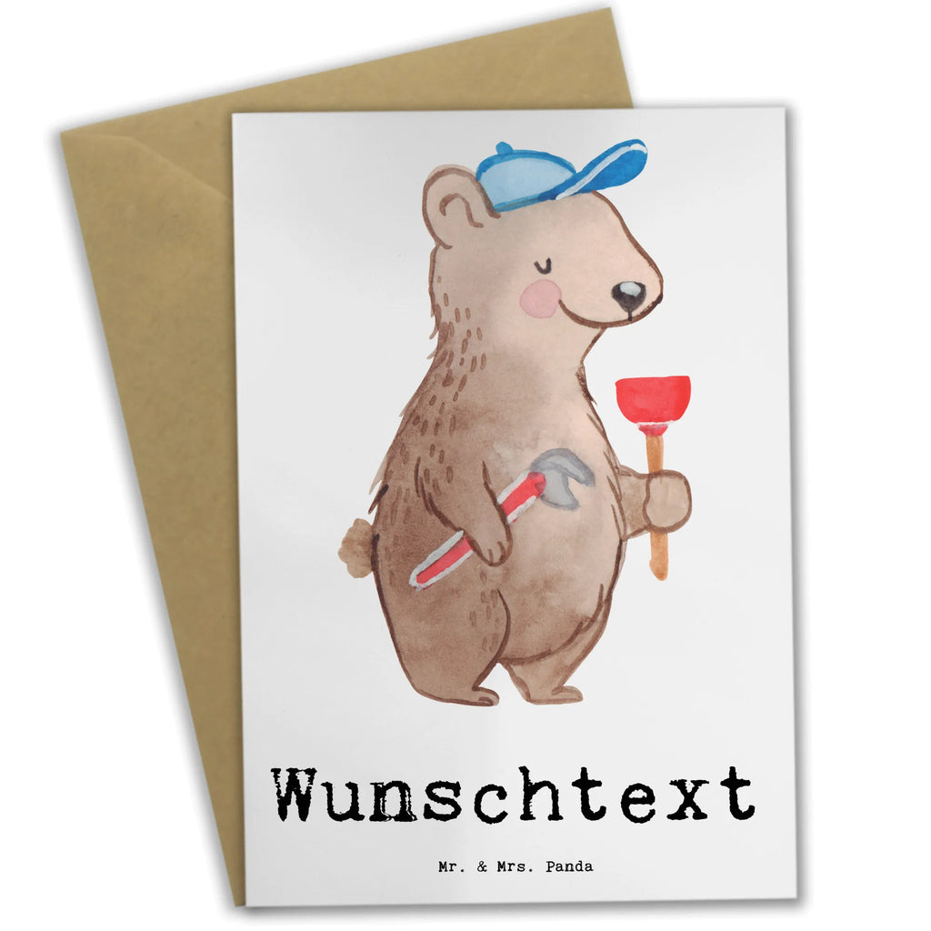 Personalisierte Grußkarte Klempner mit Herz Personalisierte Grußkarte, Grußkarte selbst gestalten, Personalisierte Einladungskarte, Personalisierte Geburtstagskarte, Personalisierte Hochzeitskarte, Personalisierte Glückwunschkarte, Personalisierte Karte, Grußkarte selber drucken, Grußkarten personalisiert, Personalisiertere Klappkarte, Grußkarte mit persönlichen Nachrichten, Grußkarte als Geldgeschenk, Grußkarte mit Namen, Beruf, Ausbildung, Jubiläum, Abschied, Rente, Kollege, Kollegin, Geschenk, Schenken, Arbeitskollege, Mitarbeiter, Firma, Danke, Dankeschön, Sanitärinstallationen, Handwerker, Installateur, Fachbetrieb, Klempner, Gesellenprüfung, Bauklempner, Meister