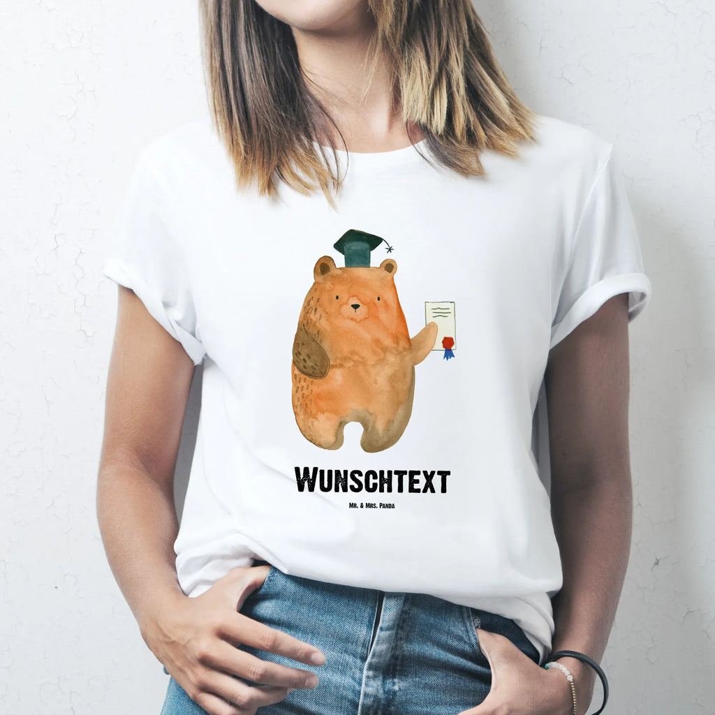 Rozmiar L Personalizowana koszulka Niedźwiedź Egzamin Wunschtext, T-Shirt mit Aufruck, Bedrucken, T-Shirt mit Namen, T-Shirt Personalisiert, Teddybär, Teddy, Bär, Abitur, Prüfung Bestanden, Zeugnis, Abschlusszeugnis, Abschluss, Prüfungen
