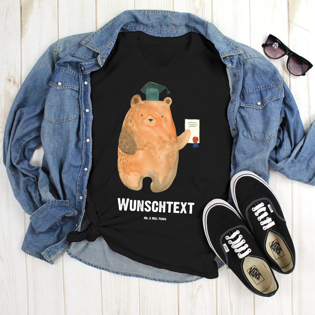 Rozmiar L Personalizowana koszulka Niedźwiedź Egzamin Wunschtext, T-Shirt mit Aufruck, Bedrucken, T-Shirt mit Namen, T-Shirt Personalisiert, Teddybär, Teddy, Bär, Abitur, Prüfung Bestanden, Zeugnis, Abschlusszeugnis, Abschluss, Prüfungen