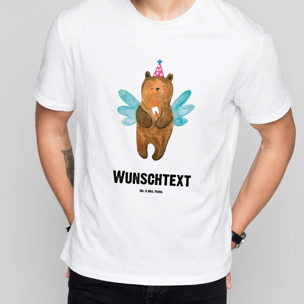 Rozmiar L Personalizowana koszulka niedźwiedź Wróżka zębów T-Shirt mit Namen, Bedrucken, T-Shirt Personalisiert, Wunschtext, T-Shirt mit Aufruck, Teddybär, Teddy, Bär, Erster Zahn, Zahnfee, Fee, Milchzahn