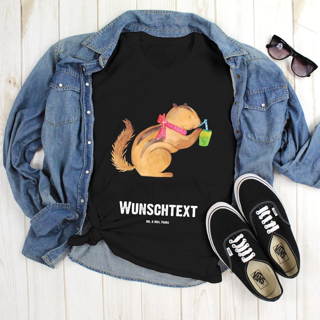 Personalised T-Shirt Squirrel smoothies Wunschtext, T-Shirt mit Aufruck, T-Shirt Personalisiert, Bedrucken, T-Shirt mit Namen, Gute Laune, Lustige Sprüche, Tiere, Tiermotive, Green Smoothies, Streifenhörnchen, Abnehmen, Diät, Eichhörnchen