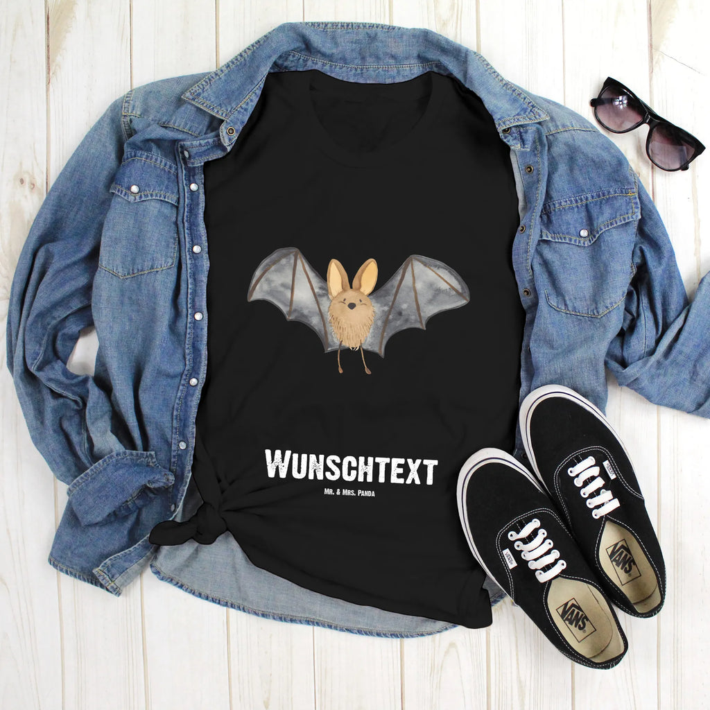 Personalisiertes T-Shirt Fledermaus Flügel Bedrucken, T-Shirt mit Aufruck, T-Shirt mit Namen, T-Shirt Personalisiert, Wunschtext, Lustige Sprüche, Gute Laune, Tiere, Tiermotive
