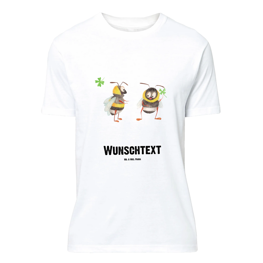 Personalisiertes T-Shirt Hummeln mit Kleeblatt T-Shirt mit Namen, Wunschtext, Bedrucken, T-Shirt mit Aufruck, T-Shirt Personalisiert, Gute Laune, Lustige Sprüche, Tiere, Tiermotive, Spruch Fröhlich, Biene, glücklich sein, Spruch schön, glücklich Werden, Biene Deko, Hummel, Spruch Positiv