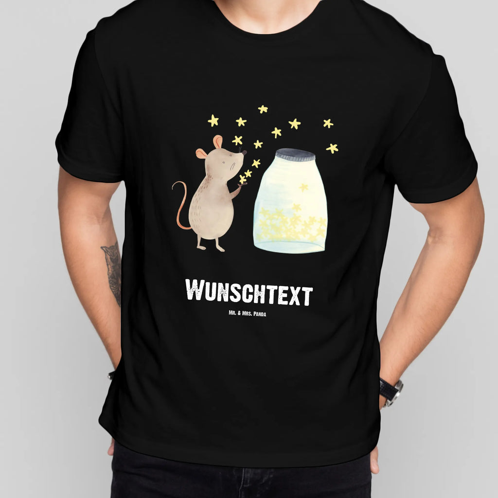 Personalised T-Shirt Mouse Stars T-Shirt mit Aufruck, T-Shirt mit Namen, Wunschtext, T-Shirt Personalisiert, Bedrucken, Lustige Sprüche, Gute Laune, Tiere, Tiermotive, Schwangerschaft, Maus, Geburtstag, Kind, Geburt, Sterne, Wunsch, Taufgeschenk, Kindergeburtstag, Erstes Kind, Taufe, Träume, Hoffnung
