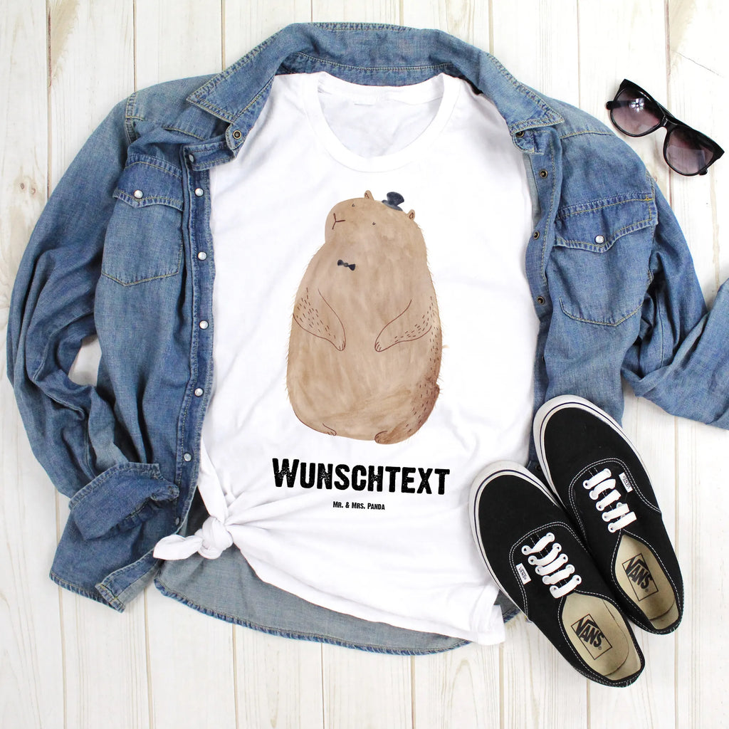 Personalisiertes T-Shirt Murmeltier Bedrucken, Wunschtext, T-Shirt mit Aufruck, T-Shirt mit Namen, T-Shirt Personalisiert, Lustige Sprüche, Gute Laune, Tiere, Tiermotive, Respekt, Anstand, Knigge, Murmeltier, Fröhlichkeit, Freundlichkeit