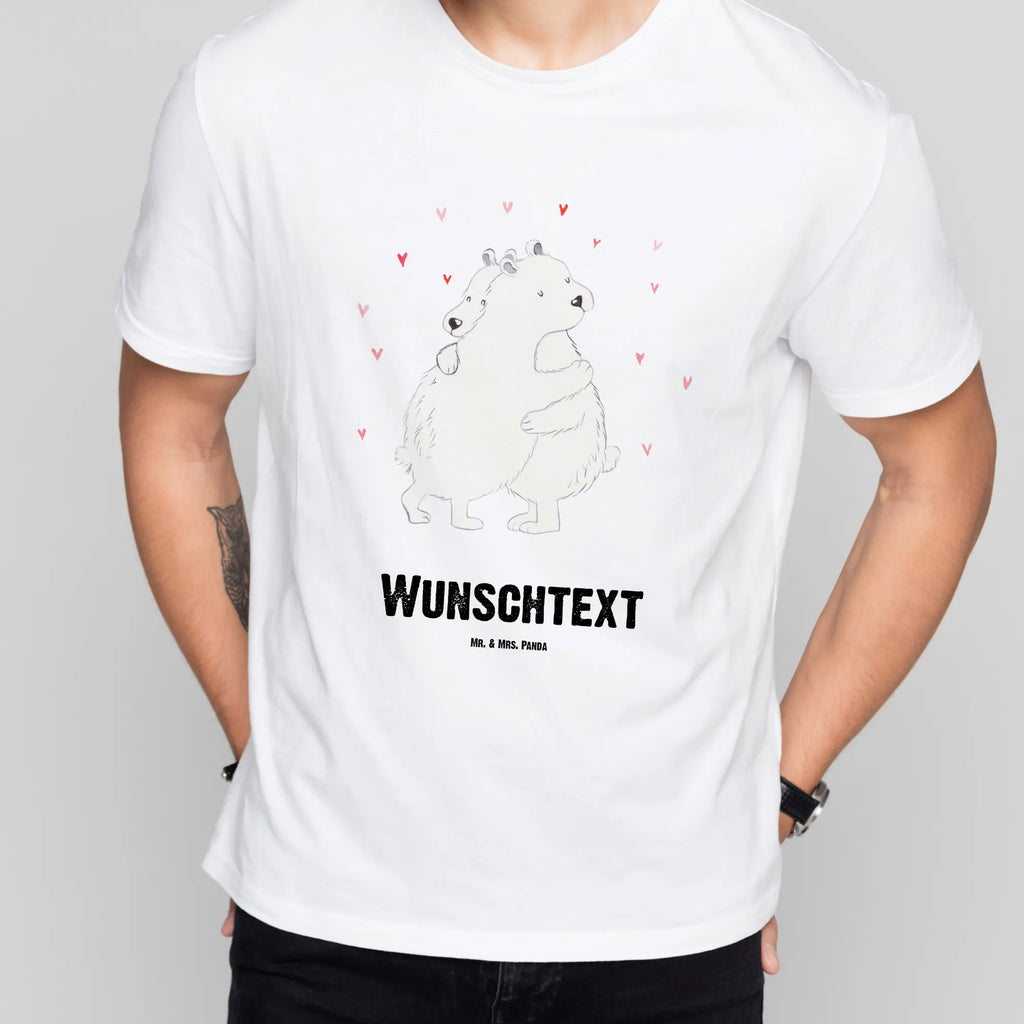 Rozmiar L Personalizowana koszulka Niedźwiedź polarny obejmować Bedrucken, Wunschtext, T-Shirt Personalisiert, T-Shirt mit Namen, T-Shirt mit Aufruck, Gute Laune, Lustige Sprüche, Tiere, Tiermotive