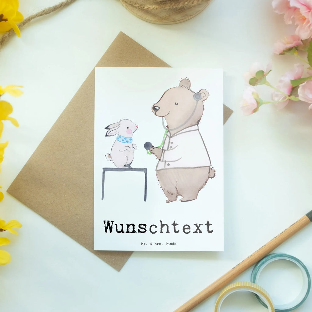 Personalised greetings card veterinarian Heart gift, gift idea, best, farewell gift, passing exam, anniversary, retirement, promotion, job start, sayings, funny, profession