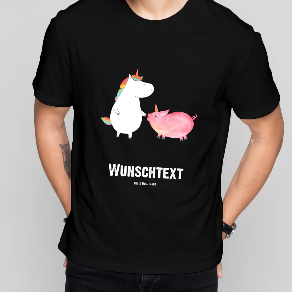 Rozmiar L Personalizowana koszulka jednorożec świnia T-Shirt mit Namen, T-Shirt Personalisiert, Bedrucken, Wunschtext, T-Shirt mit Aufruck, Einhorn Deko, Unicorn, Einhorn, Einhörner, Schwein, Freundin, Schweinhorn, Freundschaft, Schweinchen
