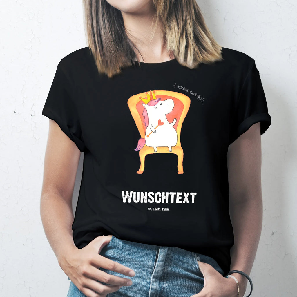 Rozmiar L Personalizowana koszulka Jednorożec król T-Shirt mit Aufruck, Wunschtext, T-Shirt Personalisiert, T-Shirt mit Namen, Bedrucken, Einhorn Deko, Unicorn, Einhorn, Einhörner, Präsident, Krone, König, Herrscher, Prinzessin, Bundeskanzler, Kaiser