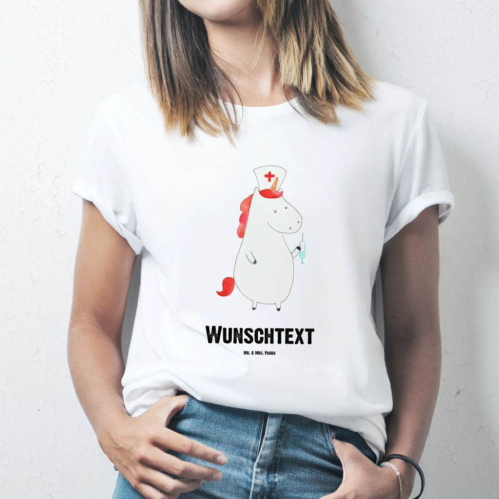 Personalisiertes T-Shirt Einhorn Krankenschwester T-Shirt mit Aufruck, T-Shirt Personalisiert, Wunschtext, T-Shirt mit Namen, Bedrucken, Einhorn Deko, Unicorn, Einhorn, Einhörner, Krankenpflegerin, Ärztin Geschenk, Krankenschwester Geschenk, Krankenschwester Dankeschön, Krankenhaus, Krankenpfleger Geschenk