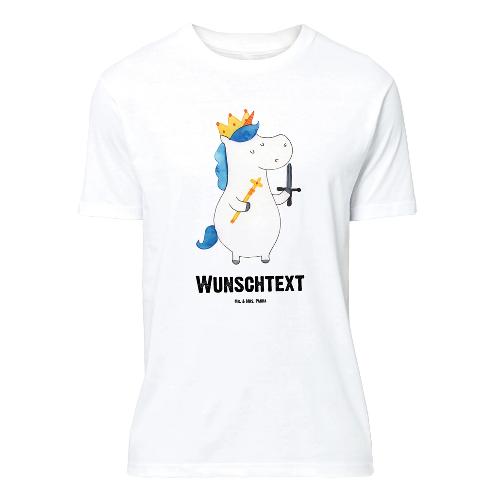 Rozmiar L Personalizowana koszulka jednorożec Król z mieczem Wunschtext, T-Shirt mit Aufruck, T-Shirt mit Namen, Bedrucken, T-Shirt Personalisiert, Einhorn Deko, Unicorn, Einhorn, Einhörner, Mittelalter, König, Ritter