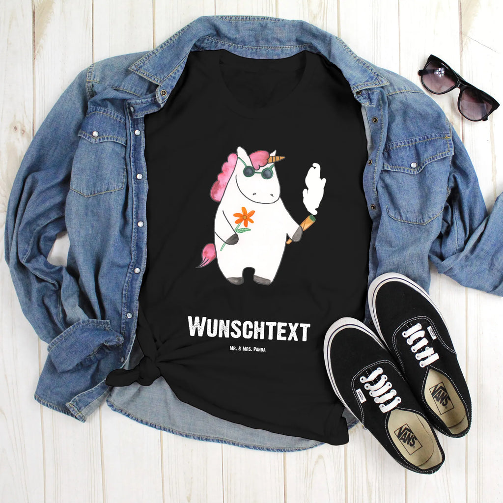 Personalised T-Shirt unicorn Woodstock T-Shirt Personalisiert, T-Shirt mit Namen, T-Shirt mit Aufruck, Bedrucken, Wunschtext, Einhorn Deko, Unicorn, Einhorn, Einhörner, Kiffen, Witzig, Party, Spaß. Lustig, Joint, Woodstock, Zigarette, Alkohol