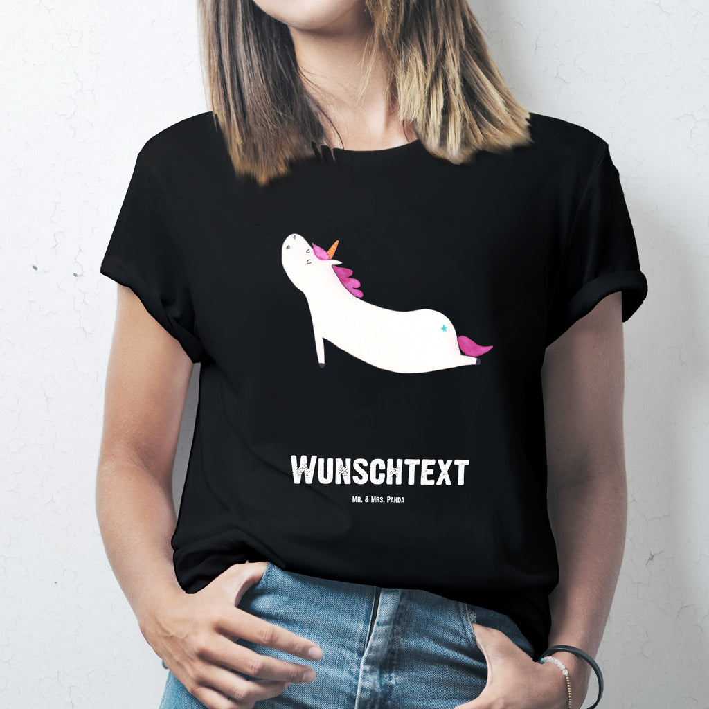 Rozmiar L Personalizowana koszulka jednorożec joga T-Shirt mit Aufruck, T-Shirt mit Namen, Bedrucken, T-Shirt Personalisiert, Wunschtext, Einhorn Deko, Unicorn, Einhorn, Einhörner, Lustig, Witzig, Joga, Süß, Sport, Yogamatte, Achtsamkeit, Namaste, Yoga, Entspannung