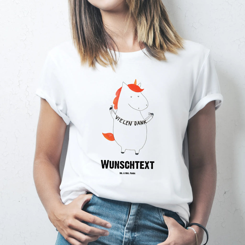 Personalisiertes T-Shirt Einhorn Vielen Dank Wunschtext, T-Shirt Personalisiert, T-Shirt mit Namen, T-Shirt mit Aufruck, Bedrucken, Einhorn Deko, Unicorn, Einhorn, Einhörner, Vielen Dank, Dankeschön, Danksagung, Danke