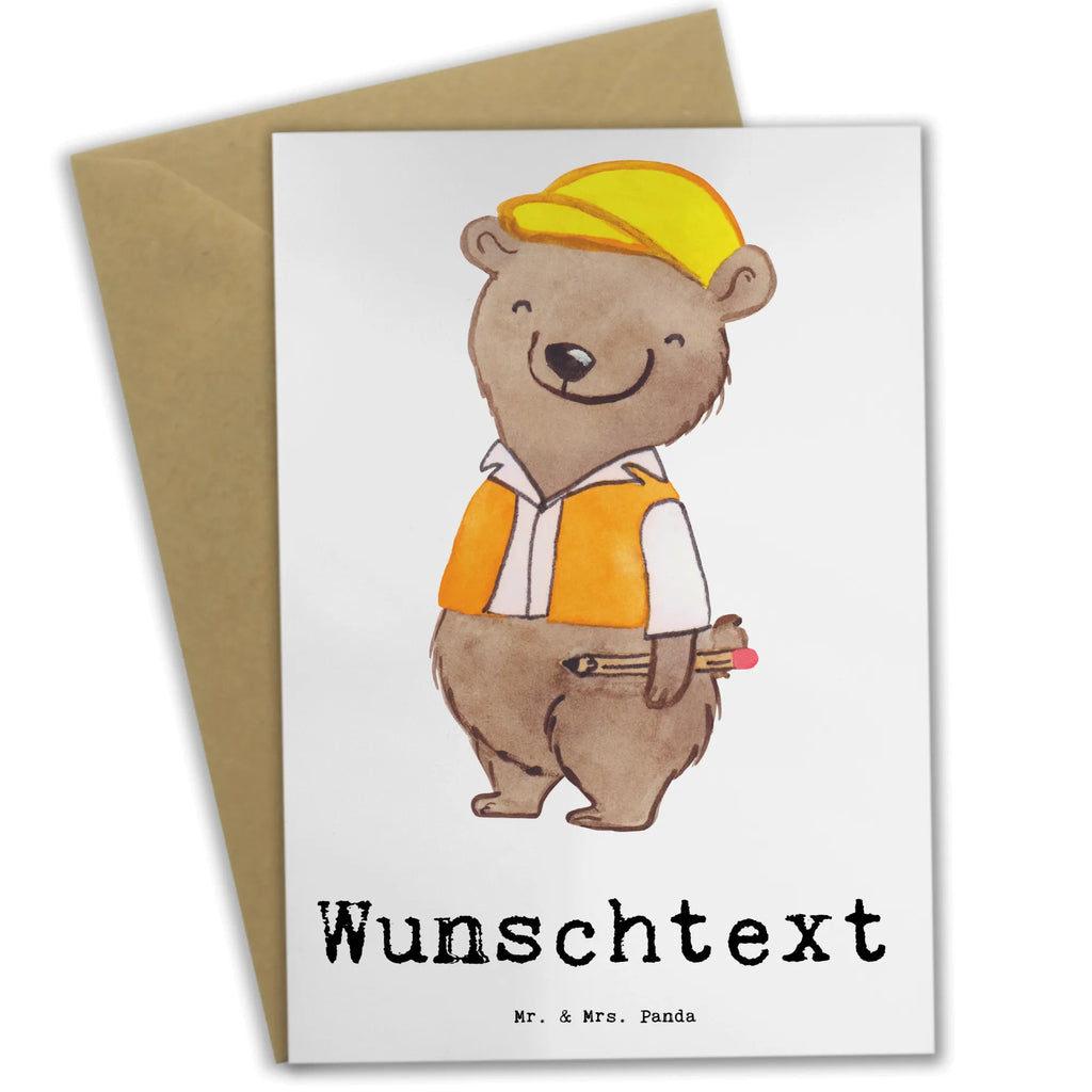 Personalised greetings card civil engineer Heart gift, gift idea, best, farewell gift, passing exam, anniversary, retirement, promotion, job start, sayings, funny, profession