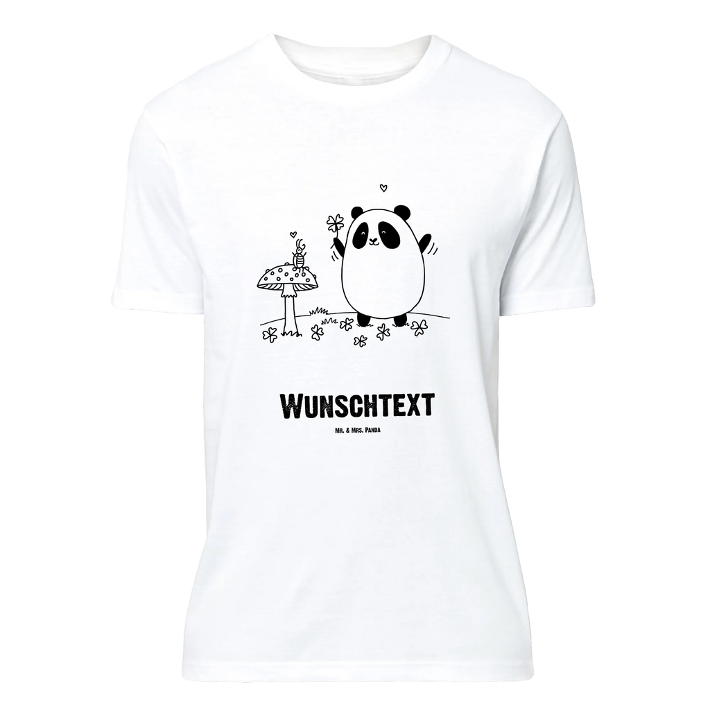 Rozmiar L Personalizowana koszulka Panda Szczęście T-Shirt mit Aufruck, T-Shirt mit Namen, T-Shirt Personalisiert