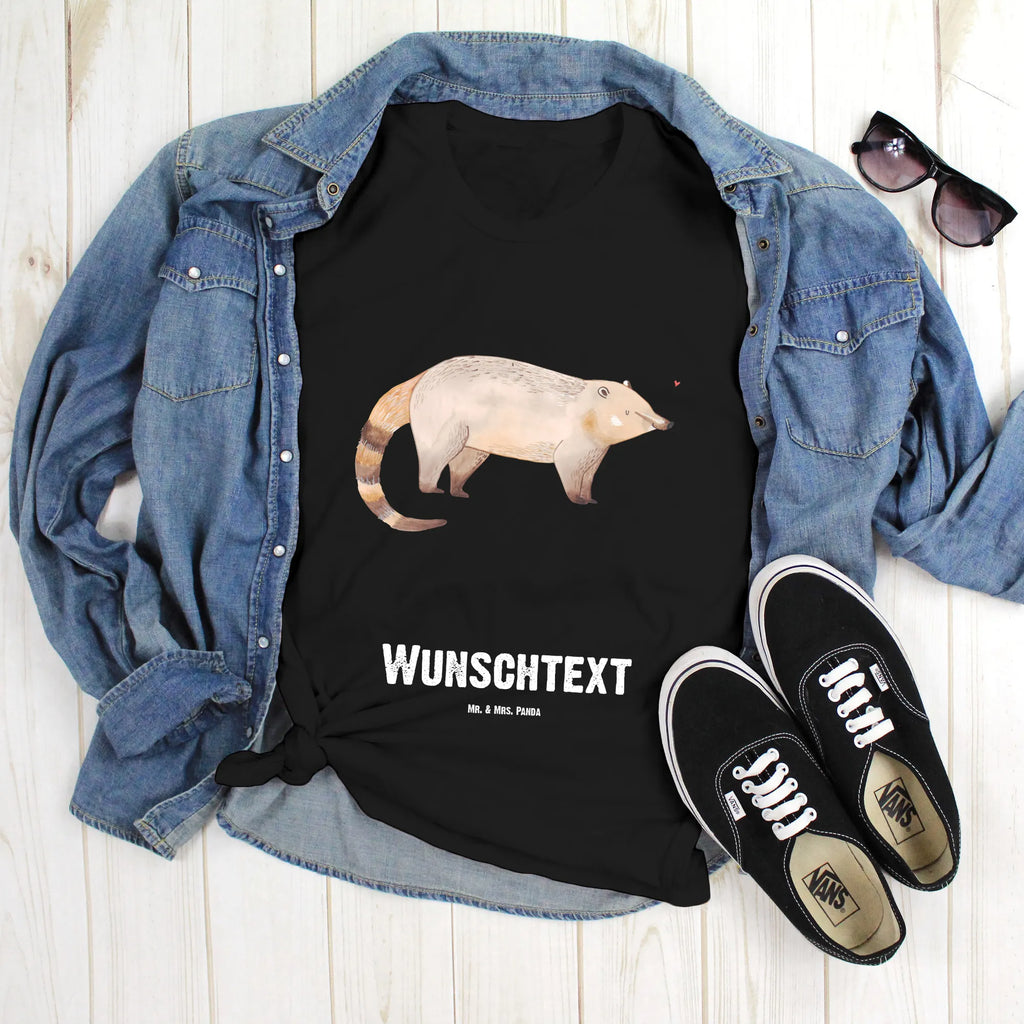 Personalised T-Shirt Nasal Bear T-Shirt mit Aufruck, T-Shirt mit Namen, Bedrucken, T-Shirt Personalisiert, Wunschtext, Lustige Sprüche, Gute Laune, Tiere, Tiermotive, Rüsselbär, Nasenbären, Nasenbär, Bär