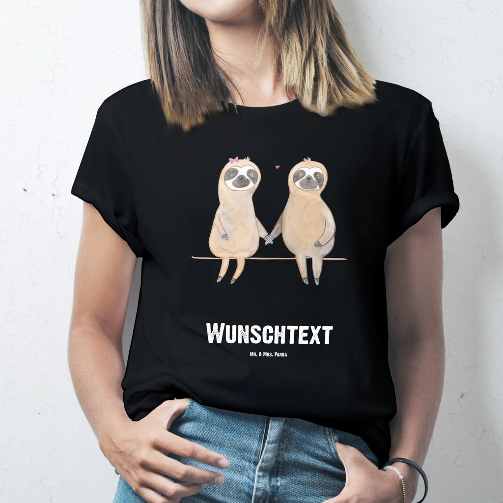 Rozmiar L Personalizowana koszulka leniwiec para T-Shirt mit Namen, Männer, Bedrucken, T-Shirt mit Aufruck, T-Shirt Personalisiert, Wunschtext, Frauen, Faultier Deko, Faultier Geschenk, Faultier, Faultiere, Liebe, verlobt, Langsamkeit, Lieblingstier, faul, Faultierliebe, gemeinsam, Pärchen, Faultierpärchen, Liebespaar, relaxen, Beziehung, verliebt
