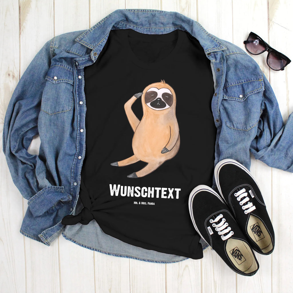 Rozmiar L Personalizowana koszulka leniwiec ptak Bedrucken, T-Shirt mit Namen, Wunschtext, T-Shirt Personalisiert, T-Shirt mit Aufruck, Faultier Deko, Faultier Geschenk, Faultier, Lieblingstier, Früher Vogel, Vogel, faul, Morgenmuffel, Faultiere, Spinner, Der Frühe Vogel, Faultierwelt, Frühaufsteher