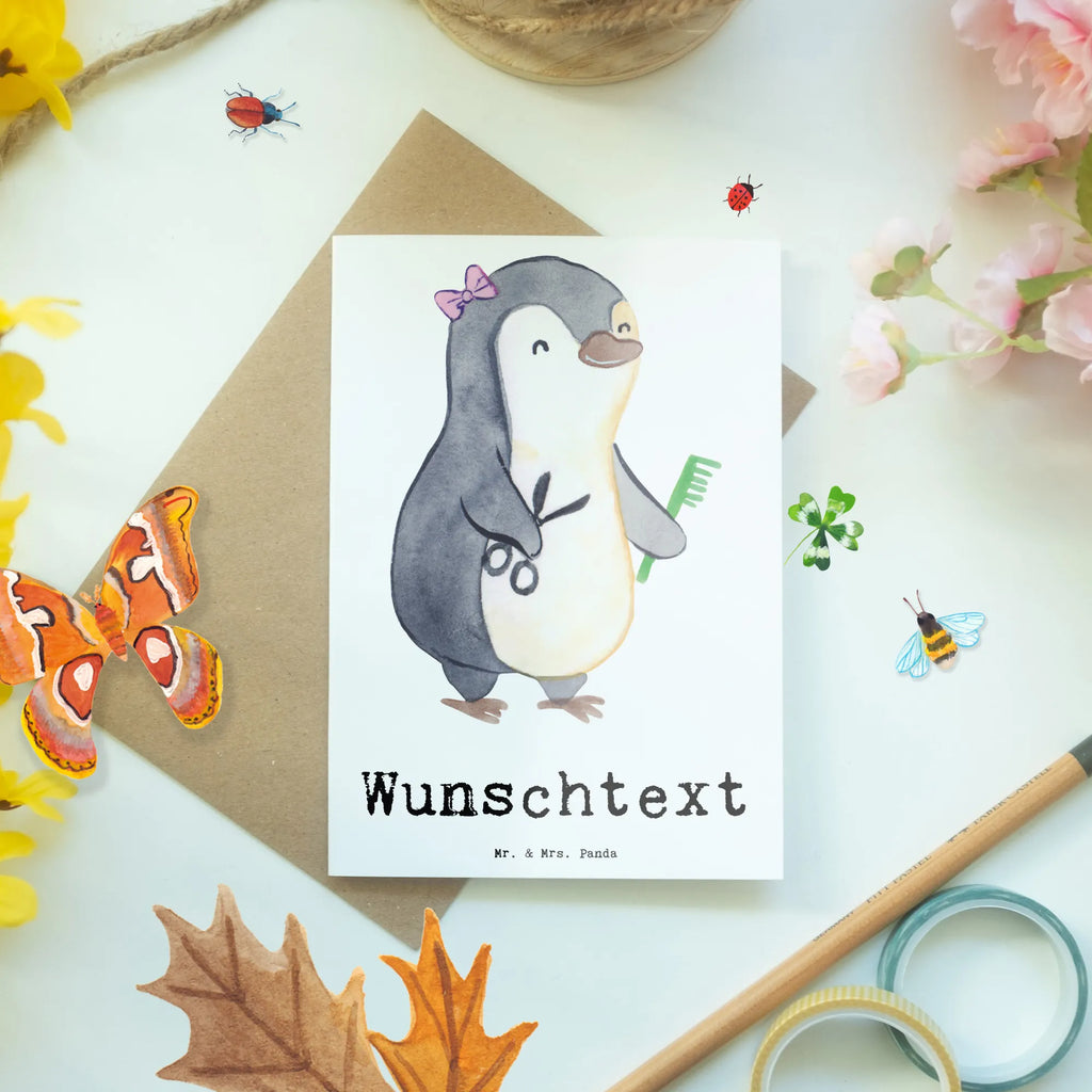 Personalised greetings card Female Hairstylist heart gift, gift idea, best, farewell gift, passing exam, anniversary, retirement, promotion, job start, sayings, funny, profession