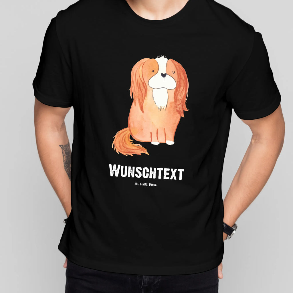 Rozmiar L Personalizowana koszulka pies Cavalier King Charles Spaniel T-Shirt mit Aufruck, T-Shirt Personalisiert, T-Shirt mit Namen, Wunschtext, Bedrucken, Hundemotiv, Hund, Haustier, Tierliebhaber, Sprüche, Hunderasse, Hundebesitzer, Schönster Hund, Spaniel, Cockerspaniel, Cavalier King Charles Spaniel, Spruch