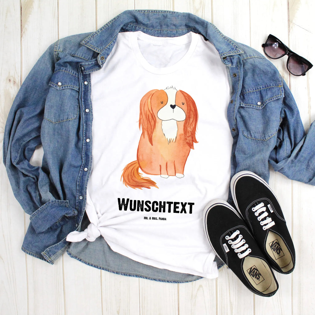 Rozmiar L Personalizowana koszulka pies Cavalier King Charles Spaniel T-Shirt mit Aufruck, T-Shirt Personalisiert, T-Shirt mit Namen, Wunschtext, Bedrucken, Hundemotiv, Hund, Haustier, Tierliebhaber, Sprüche, Hunderasse, Hundebesitzer, Schönster Hund, Spaniel, Cockerspaniel, Cavalier King Charles Spaniel, Spruch