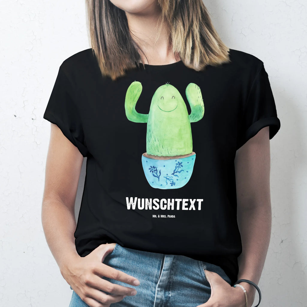 Rozmiar L Personalizowana koszulka kaktus Szczęśliwy T-Shirt mit Namen, T-Shirt mit Aufruck, T-Shirt Personalisiert, Wunschtext, Bedrucken, Kaktus, Kakteen, Mutter, Familie, Büro, Kindersicherung, Neustart, Ausbildung, Büroalltag, Freundin, Kollegin, Motivation, Kollege, Spruch, Lustig