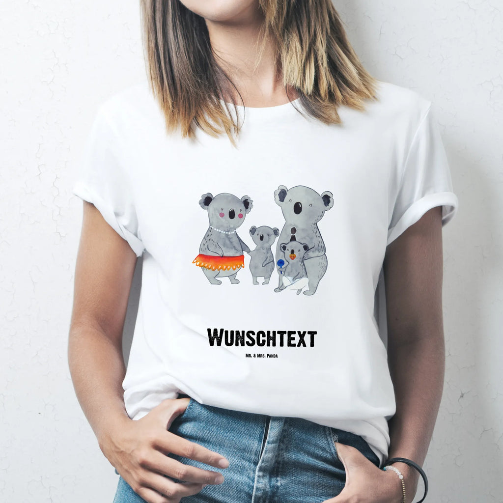 Rozmiar L Personalizowana koszulka Rodzina koali T-Shirt mit Namen, T-Shirt mit Aufruck, T-Shirt Personalisiert, Oma, Muttertag, Papa, Vatertag, Opa, Bruder, Schwester, Mama, Familie, Koala, Familienleben, Kinder, Geschwister, Family, Koalas