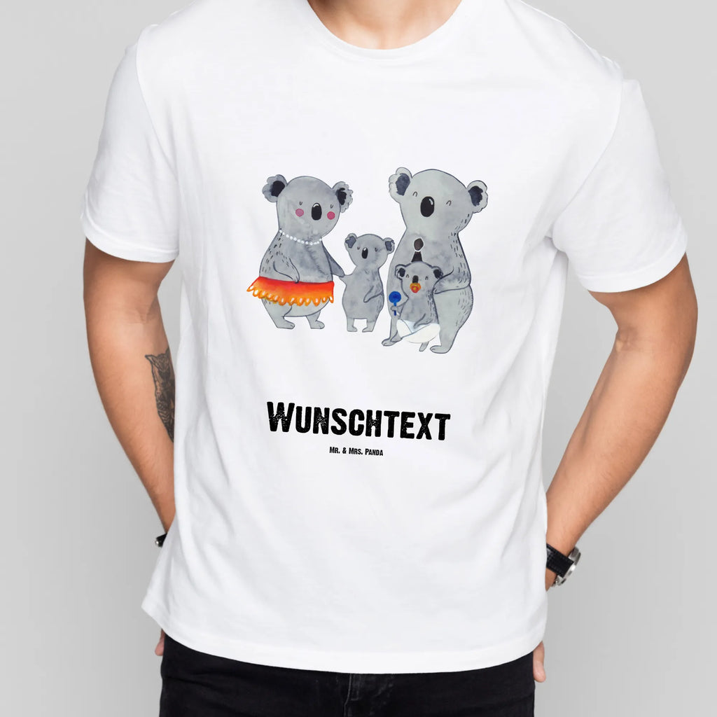 Rozmiar L Personalizowana koszulka Rodzina koali T-Shirt mit Namen, T-Shirt mit Aufruck, T-Shirt Personalisiert, Oma, Muttertag, Papa, Vatertag, Opa, Bruder, Schwester, Mama, Familie, Koala, Familienleben, Kinder, Geschwister, Family, Koalas