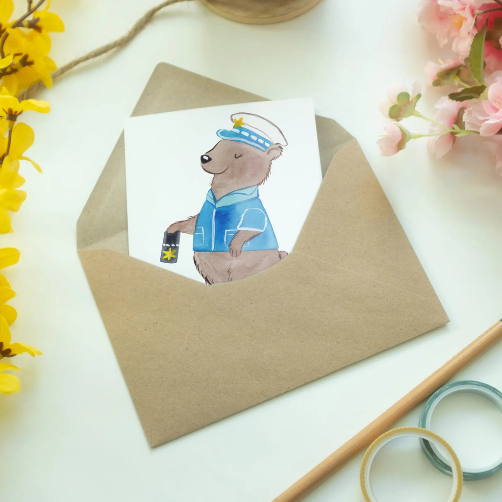 Personalised greetings card Policewoman heart gift, gift idea, best, farewell gift, passing exam, anniversary, retirement, promotion, job start, sayings, funny, profession