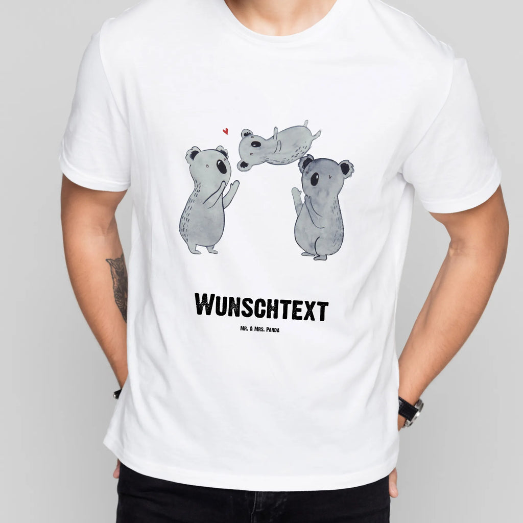Rozmiar L Personalizowana koszulka Koale Świętować Männer, T-Shirt Personalisiert, T-Shirt mit Namen, Frauen, T-Shirt mit Aufruck, Geburtstag, Geburtstagsgeschenk, Geschenk, Herz, Liebe, Koala, Familie, Eltern, Kind