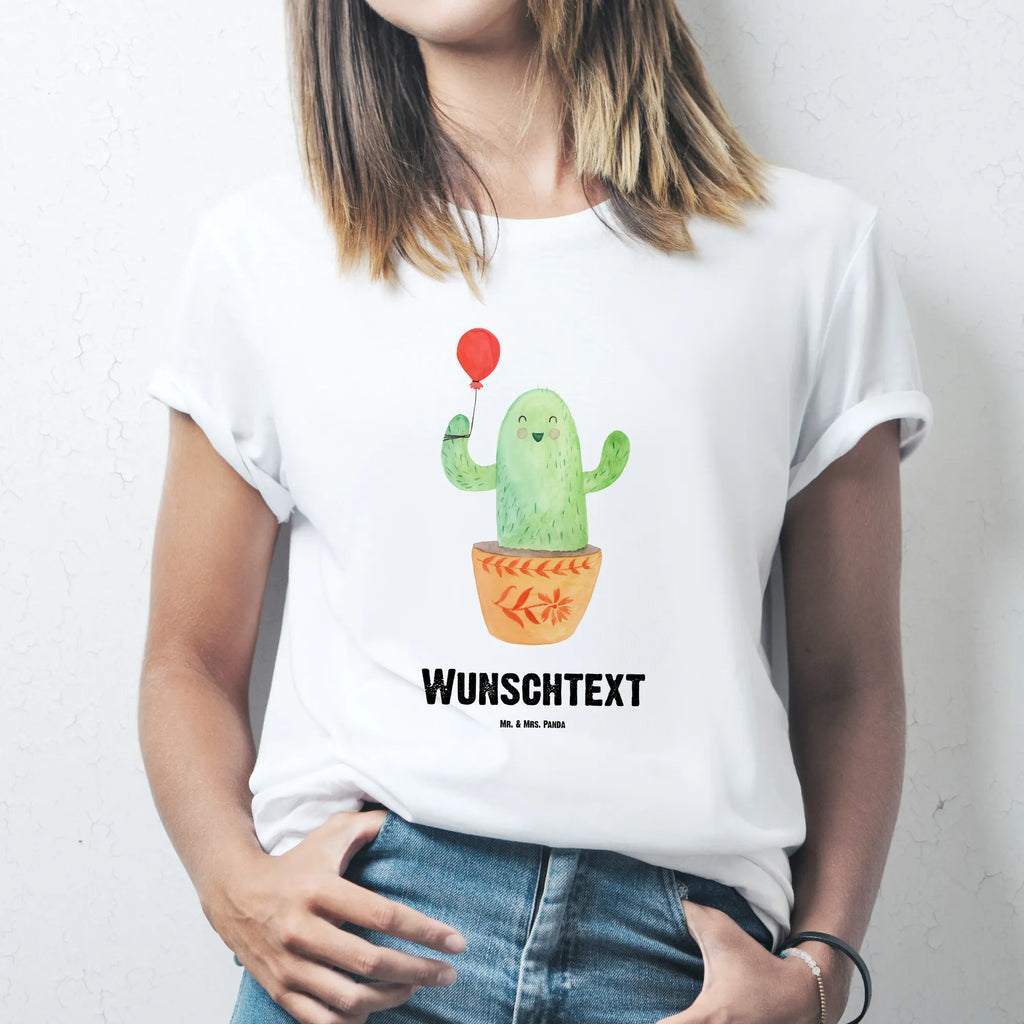 Rozmiar L Personalizowana koszulka Kaktus balon Bedrucken, T-Shirt Personalisiert, Wunschtext, T-Shirt mit Aufruck, T-Shirt mit Namen, Kaktus, Kakteen, Neustart, Stress, Büroalltag, Prüfung, Freundin, Ausbildung, Freude, Büro, Luftballon, Freund