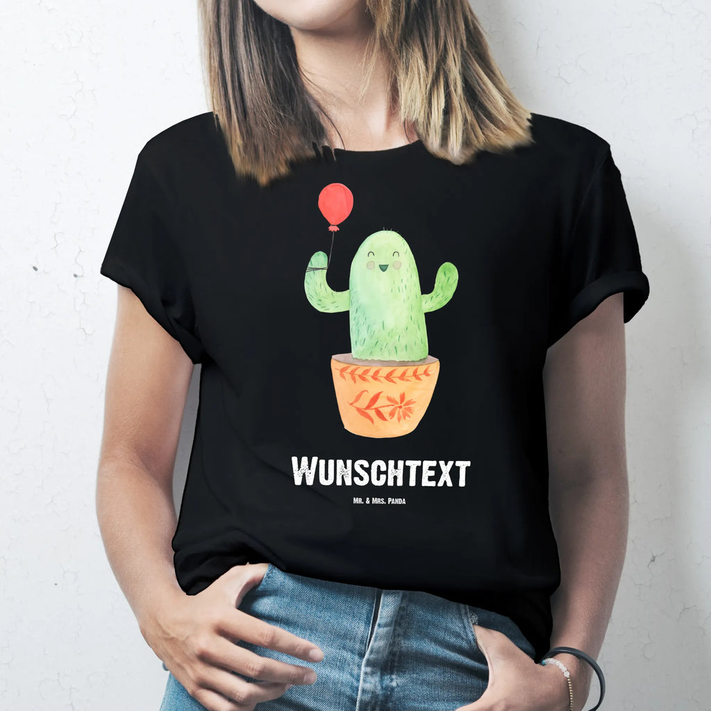 Rozmiar L Personalizowana koszulka Kaktus balon Bedrucken, T-Shirt Personalisiert, Wunschtext, T-Shirt mit Aufruck, T-Shirt mit Namen, Kaktus, Kakteen, Neustart, Stress, Büroalltag, Prüfung, Freundin, Ausbildung, Freude, Büro, Luftballon, Freund