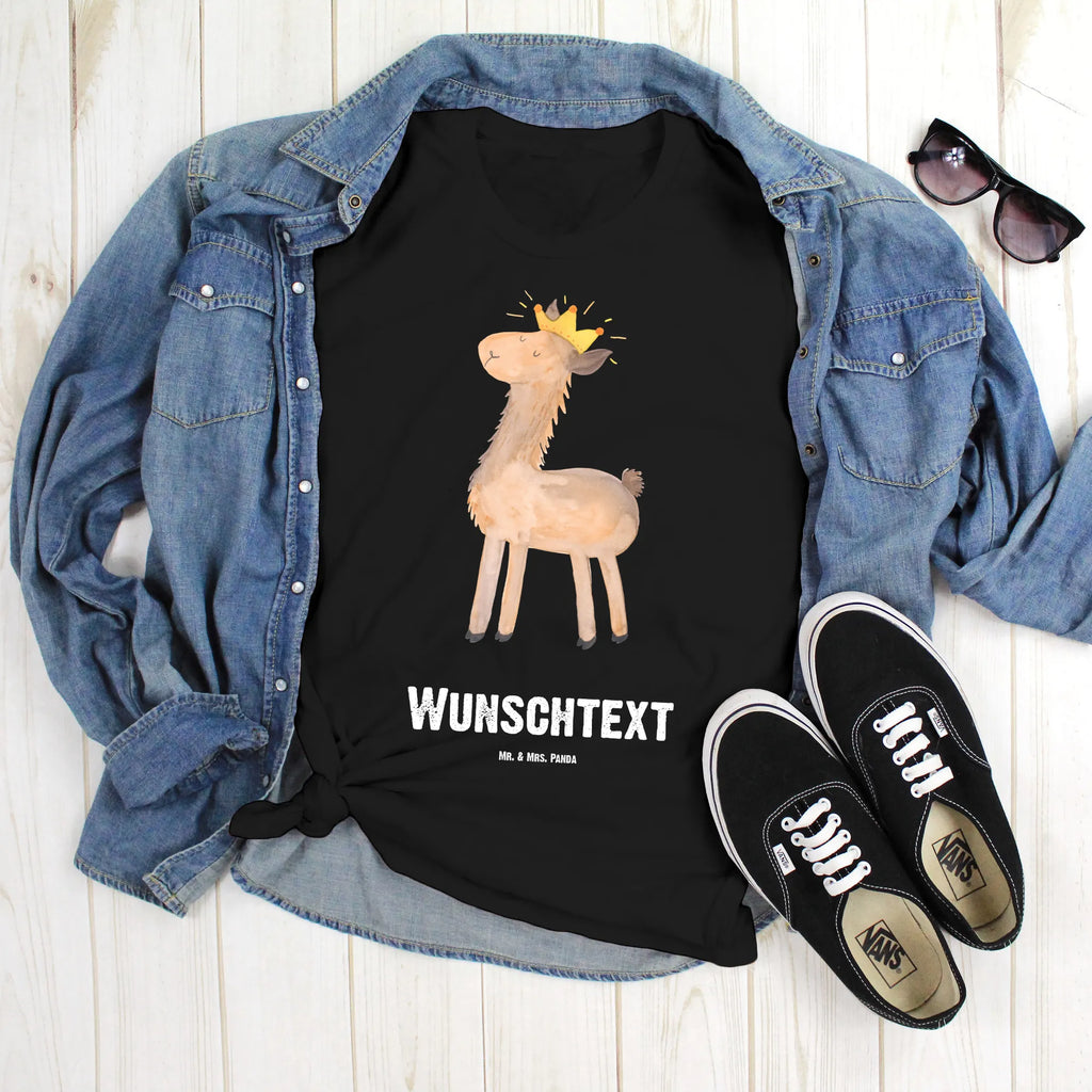 Rozmiar L Personalizowana koszulka lama Król T-Shirt mit Aufruck, T-Shirt mit Namen, Bedrucken, T-Shirt Personalisiert, Wunschtext, Alpaka, Lama, König, Freundin, Vorgesetzter, Abitur, Chef, Büro Kollege, Königin, Kollegin, Abi, Lamas, Mama, Papa