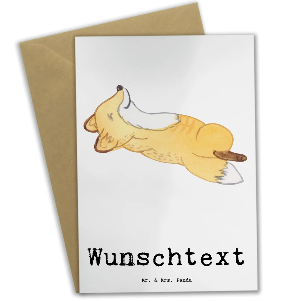 Personalised greetings card Fox crunches Gift, sport, hobby, giving, thank you, award, profit, athlete, Crunches, crunches, gym, fitness