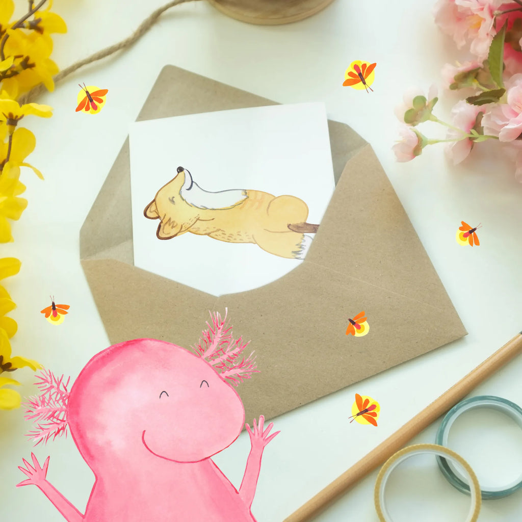 Personalised greetings card Fox crunches Gift, sport, hobby, giving, thank you, award, profit, athlete, Crunches, crunches, gym, fitness