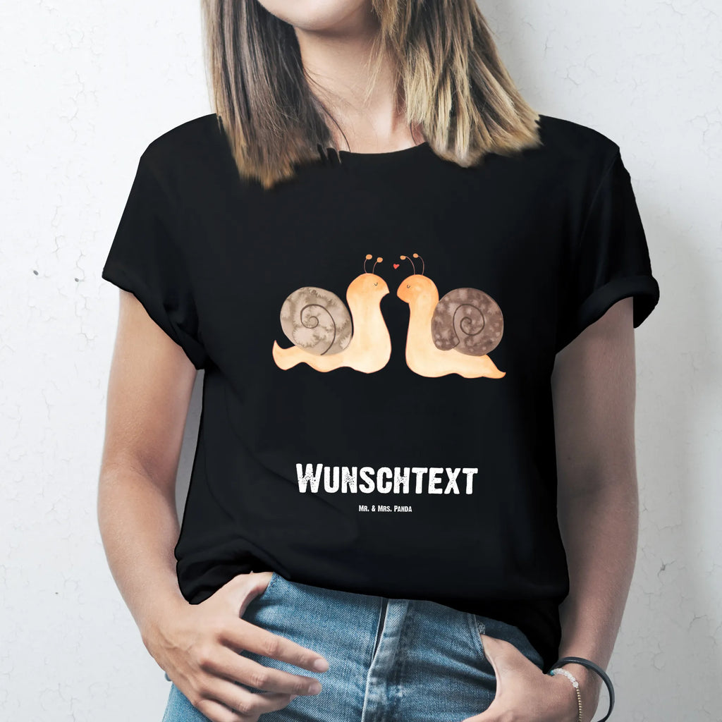 Rozmiar L Personalizowana koszulka Miłość ślimaków T-Shirt mit Namen, T-Shirt Personalisiert, Wunschtext, Bedrucken, Frauen, T-Shirt mit Aufruck, Männer, Liebe, Partner, Freund, Freundin, Ehemann, Ehefrau, Heiraten, Verlobung, Heiratsantrag, Liebesgeschenk, Jahrestag, Hocheitstag