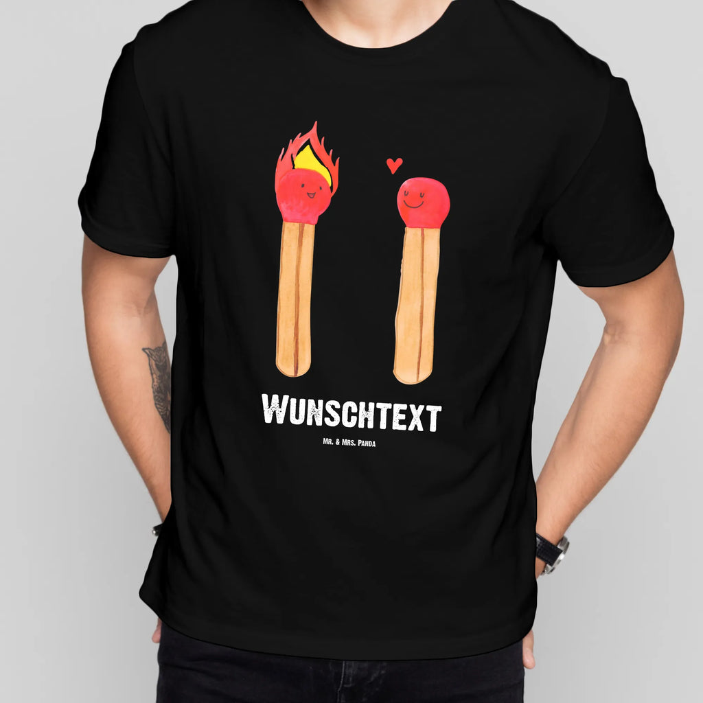 Rozmiar L Personalizowana koszulka Zapałki T-Shirt mit Aufruck, T-Shirt Personalisiert, T-Shirt mit Namen, Bedrucken, Wunschtext, Freund, Jahrestag, Verlobung, Partner, Ehemann, Ehefrau, Freundin, Liebesgeschenk, Liebe, Heiraten, Heiratsantrag, Hocheitstag, Streichhölzer