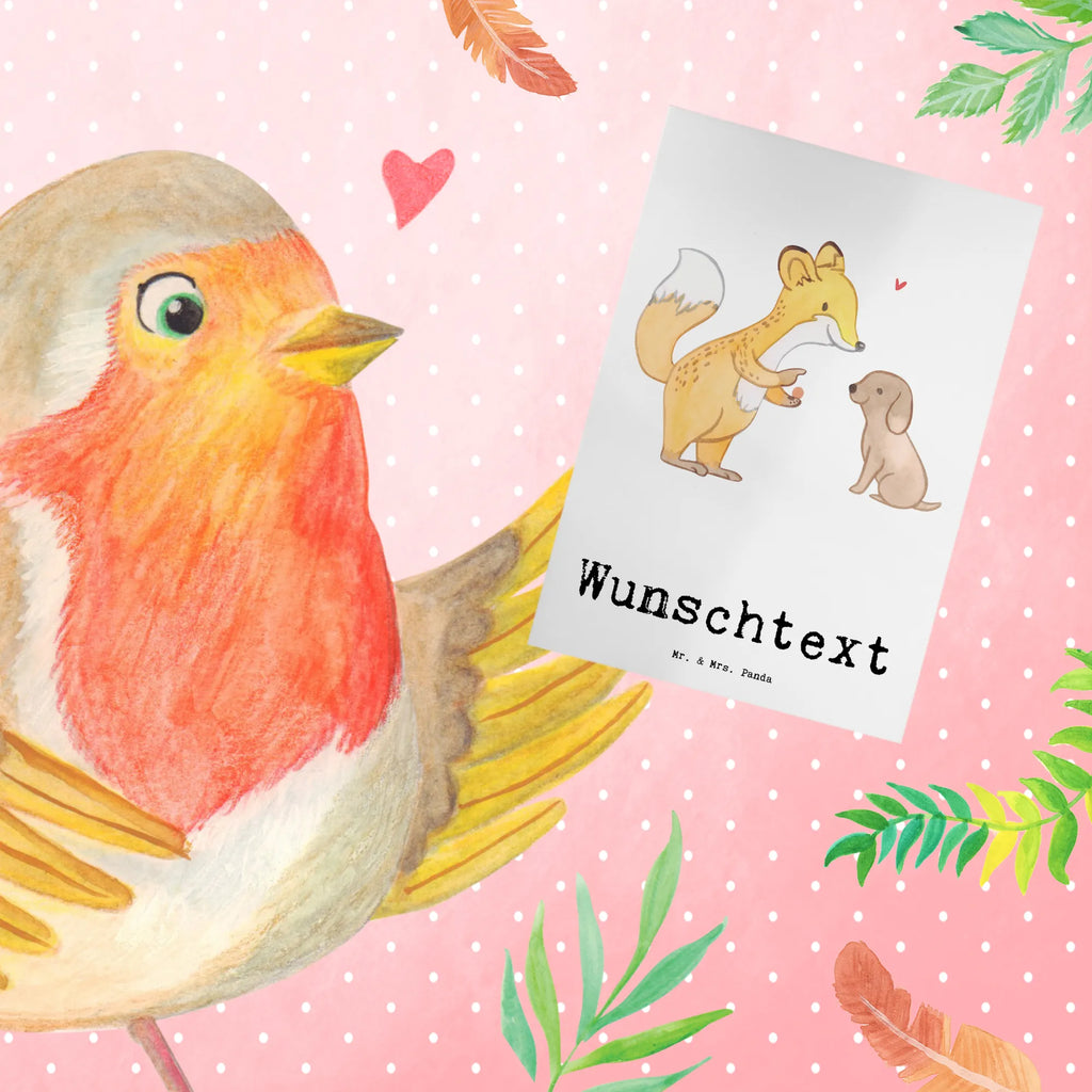 Personalised greetings card Fox dog training Gift, sport, hobby, giving, thank you, award, profit, athlete, dog education, dog school, puppy school, dog exam, Dog training