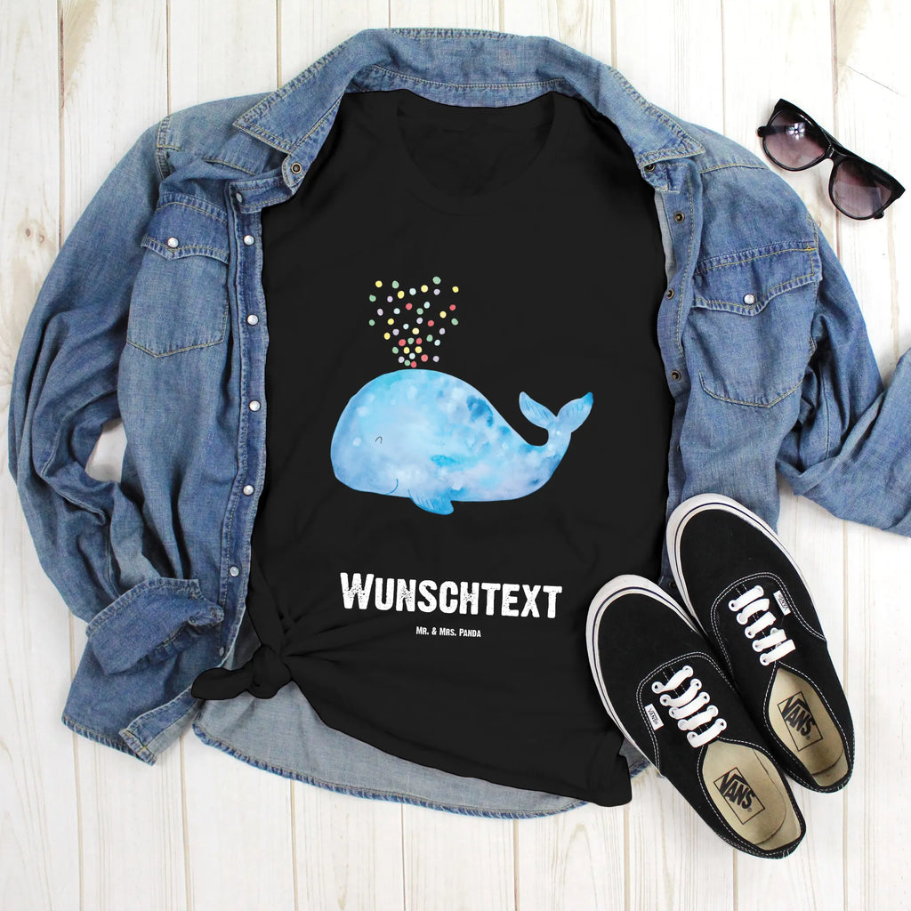 Rozmiar L Personalizowana koszulka wieloryb konfetti T-Shirt mit Namen, Bedrucken, T-Shirt mit Aufruck, Wunschtext, T-Shirt Personalisiert, Meer, Urlaub, Meerestiere, Geburtstag, Trennung, Wale, Motivation, Diät, Abnehmen, Wal, Neustart, Neuanfang, Konfetti, Lebensabschnitt